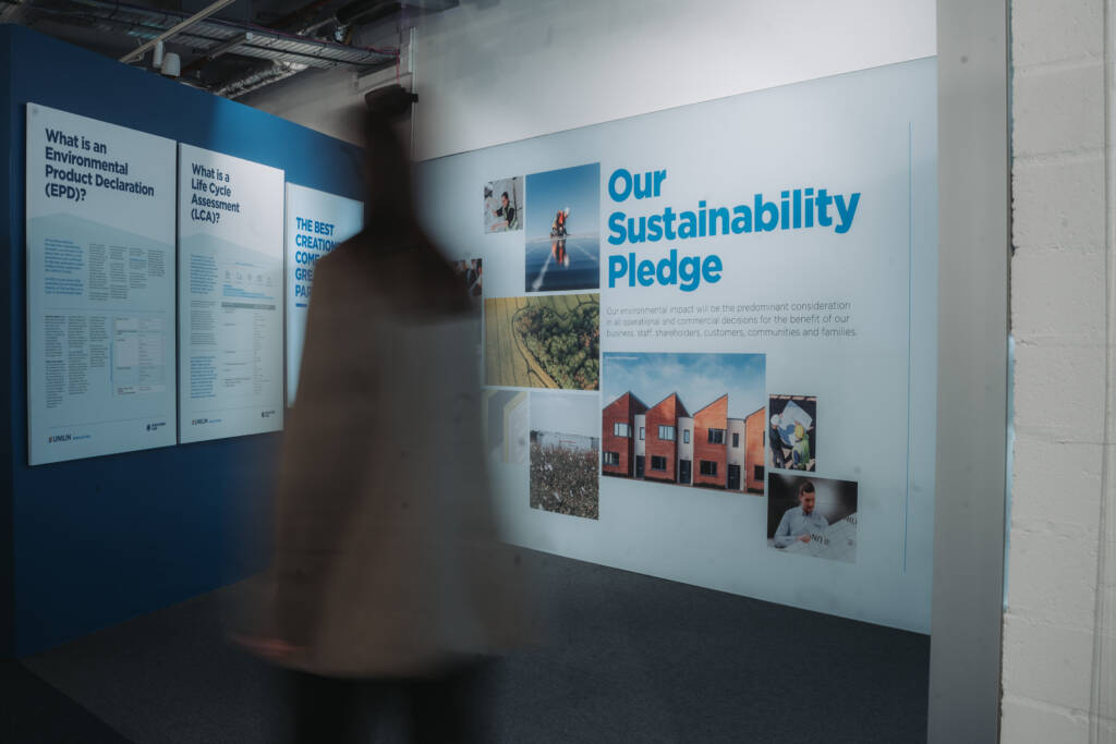 Unilin's discovery hub eco360 and sustainability area