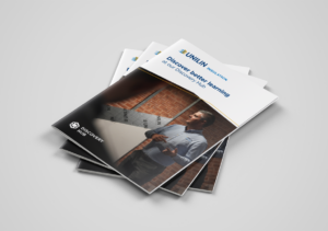 Image of brochure stack, unilin insulations Discovery Hub brochure